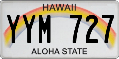 HI license plate YYM727
