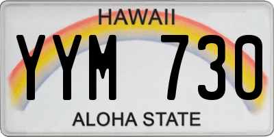 HI license plate YYM730