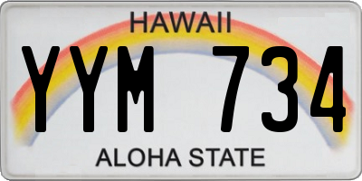 HI license plate YYM734
