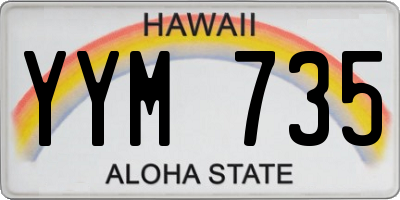 HI license plate YYM735