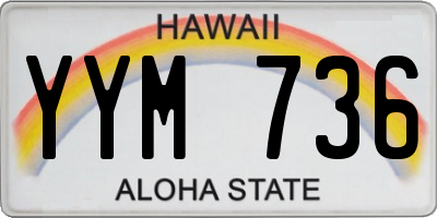 HI license plate YYM736