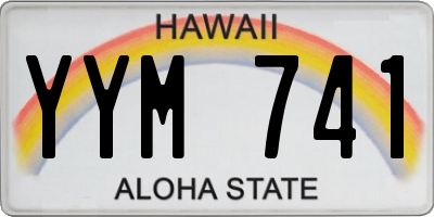 HI license plate YYM741