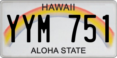 HI license plate YYM751