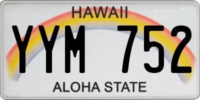 HI license plate YYM752