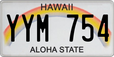 HI license plate YYM754