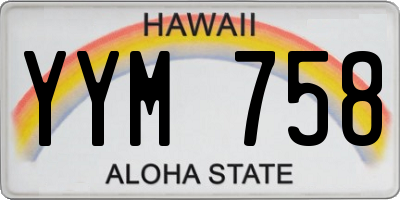 HI license plate YYM758