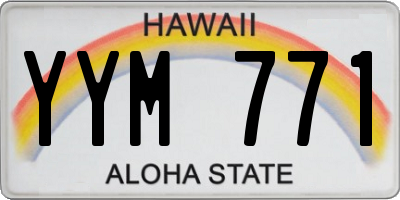 HI license plate YYM771