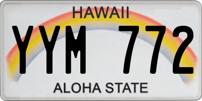 HI license plate YYM772