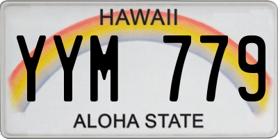 HI license plate YYM779