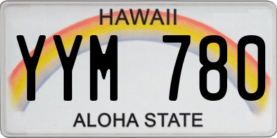 HI license plate YYM780