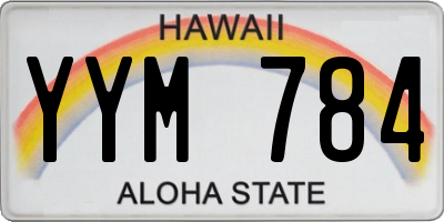 HI license plate YYM784
