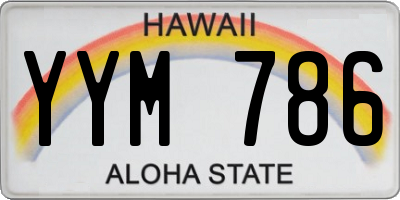 HI license plate YYM786