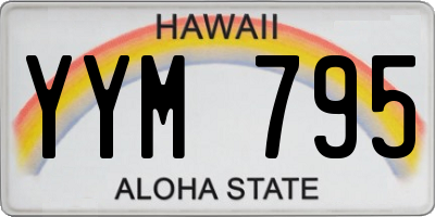 HI license plate YYM795