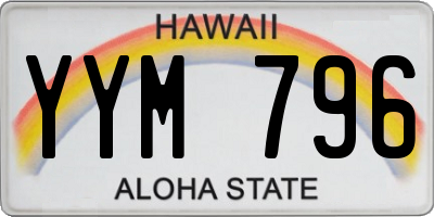HI license plate YYM796