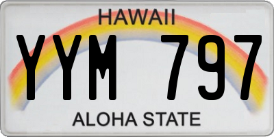 HI license plate YYM797