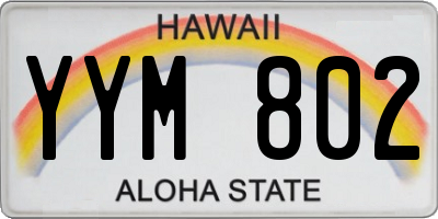 HI license plate YYM802