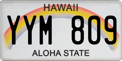 HI license plate YYM809