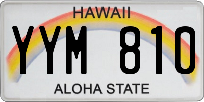 HI license plate YYM810