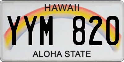 HI license plate YYM820