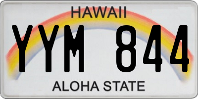HI license plate YYM844