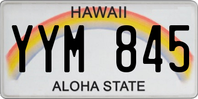 HI license plate YYM845