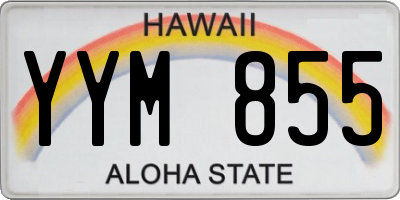HI license plate YYM855