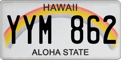 HI license plate YYM862