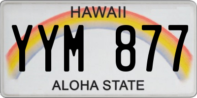 HI license plate YYM877