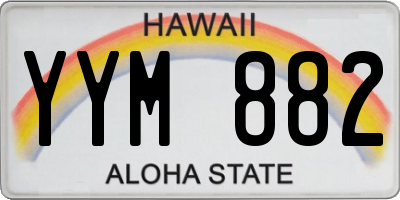 HI license plate YYM882