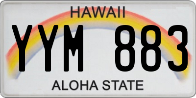 HI license plate YYM883