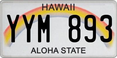 HI license plate YYM893