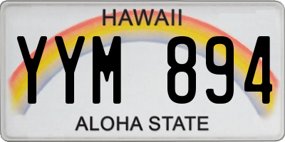 HI license plate YYM894