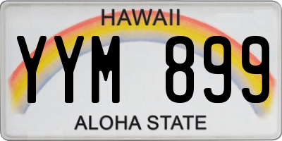 HI license plate YYM899