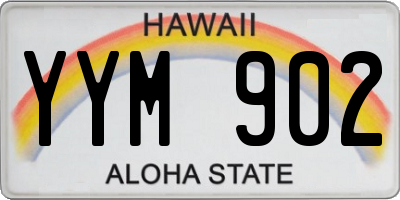 HI license plate YYM902