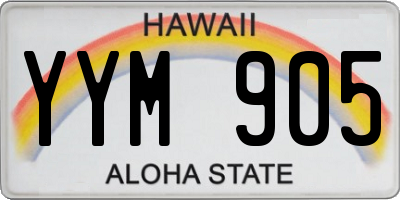 HI license plate YYM905