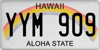 HI license plate YYM909
