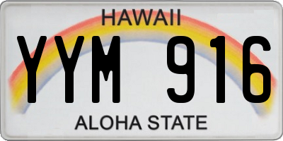 HI license plate YYM916