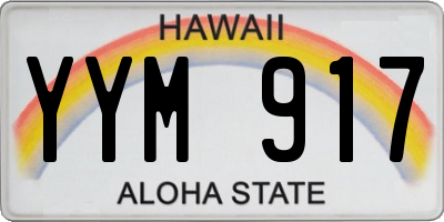 HI license plate YYM917