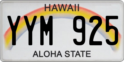 HI license plate YYM925