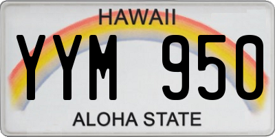 HI license plate YYM950