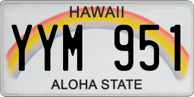 HI license plate YYM951