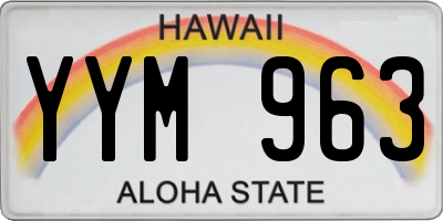 HI license plate YYM963