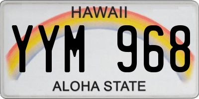 HI license plate YYM968
