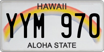 HI license plate YYM970