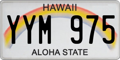 HI license plate YYM975