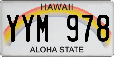 HI license plate YYM978