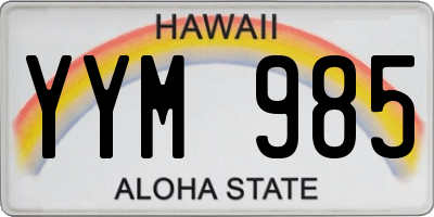 HI license plate YYM985