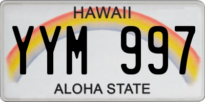 HI license plate YYM997