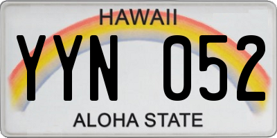 HI license plate YYN052