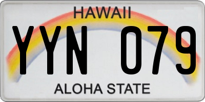 HI license plate YYN079